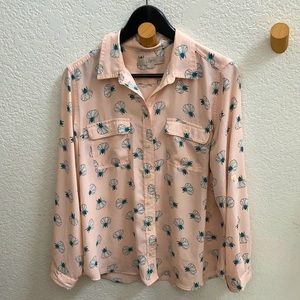 Loft Floral Pink Blouse